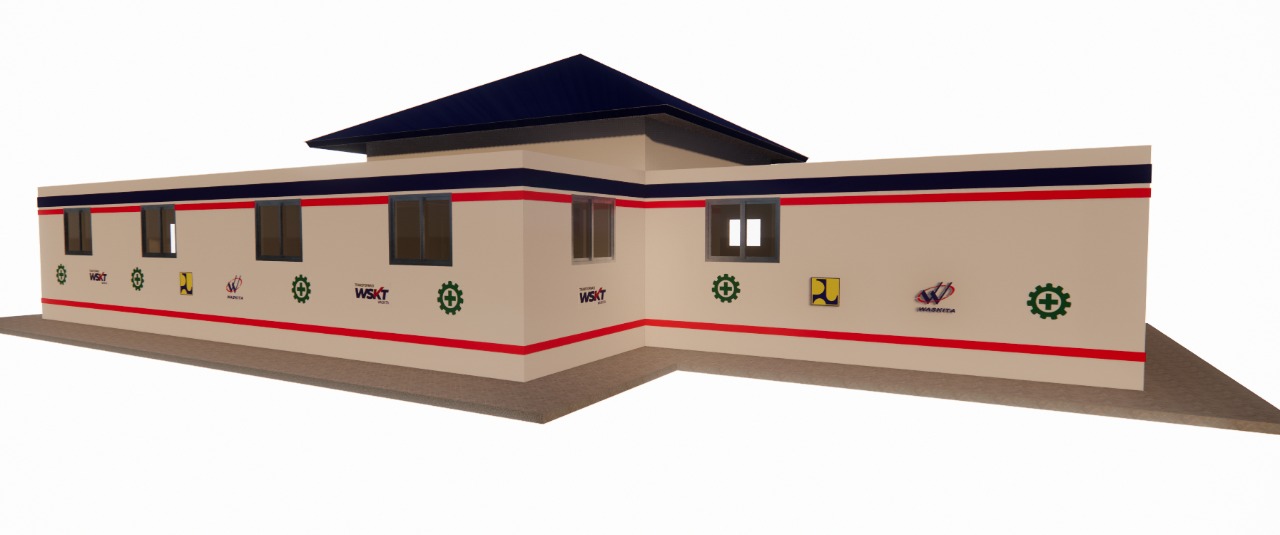 Side visualization of a customized modular project office